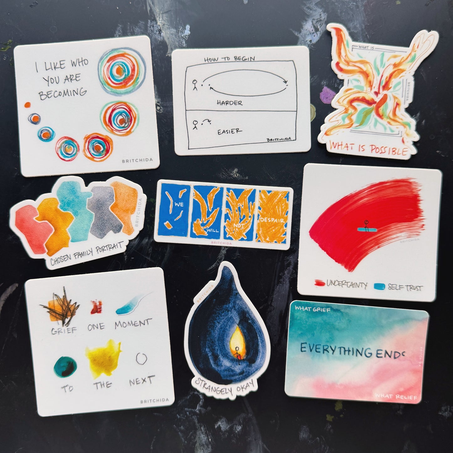 I Like Who You Are Becoming: 9 sticker pack