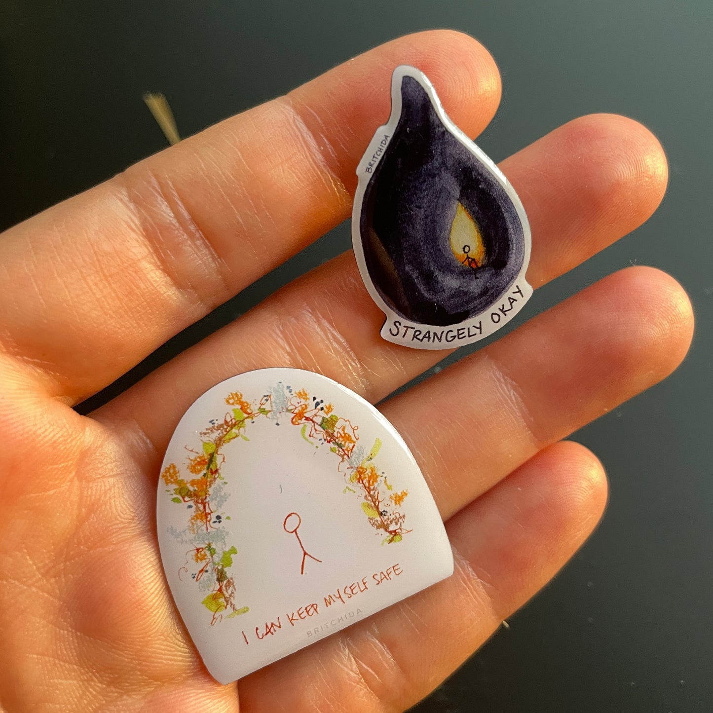 Pin Set: Strangely Okay and I Can Keep Myself Safe