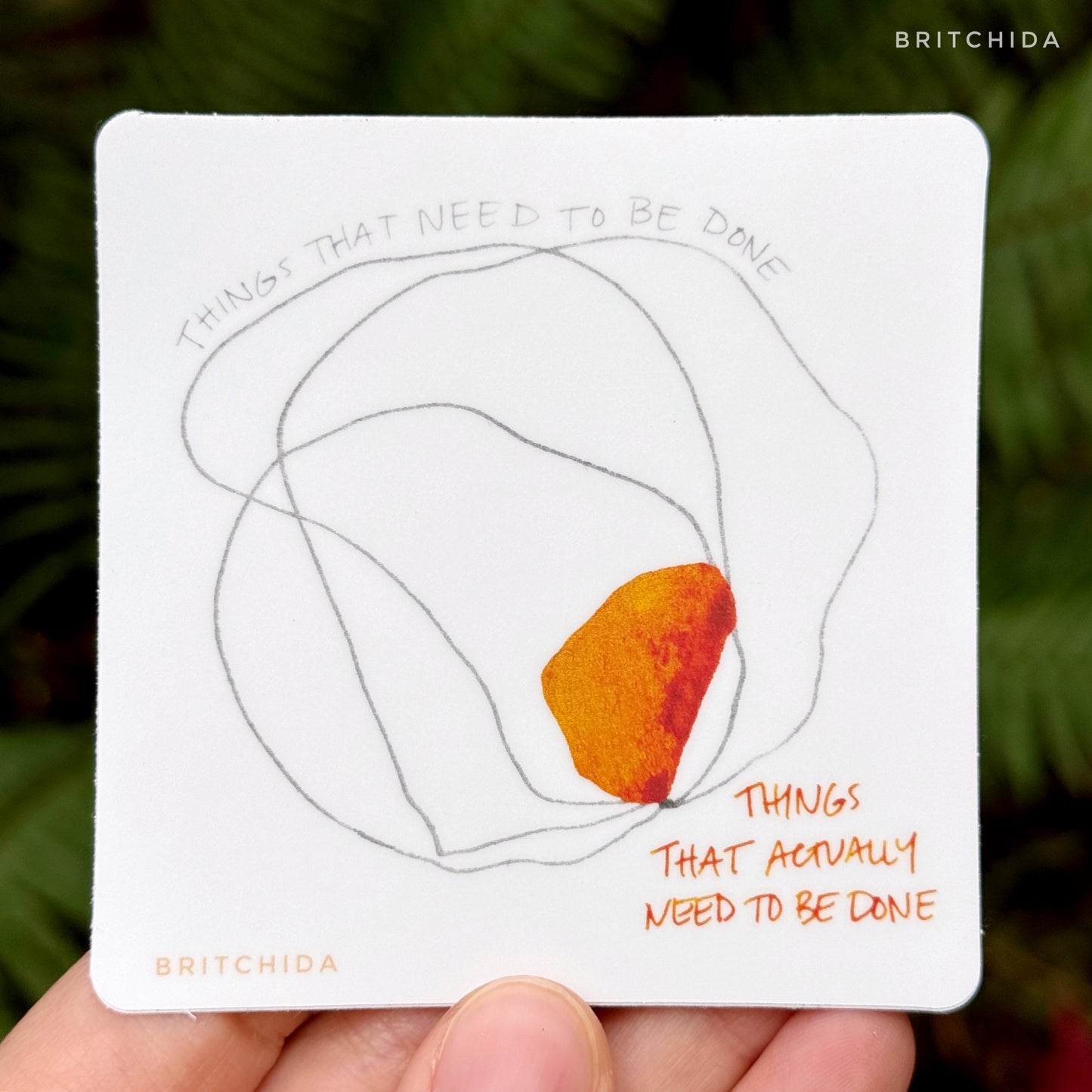 sticker of "spaciousness is here for the taking" diagram