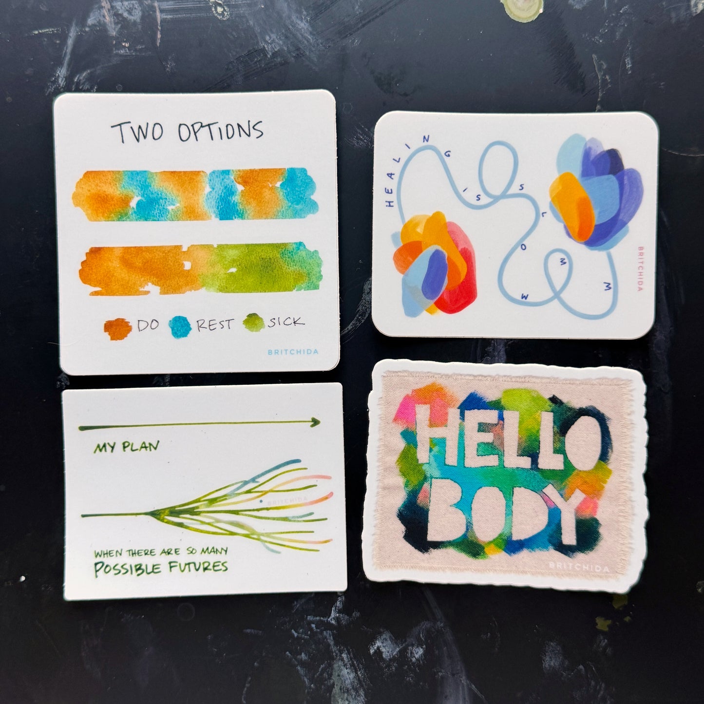 Healing is Slow: 4 sticker pack