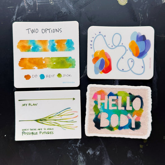 Healing is Slow: 4 sticker pack