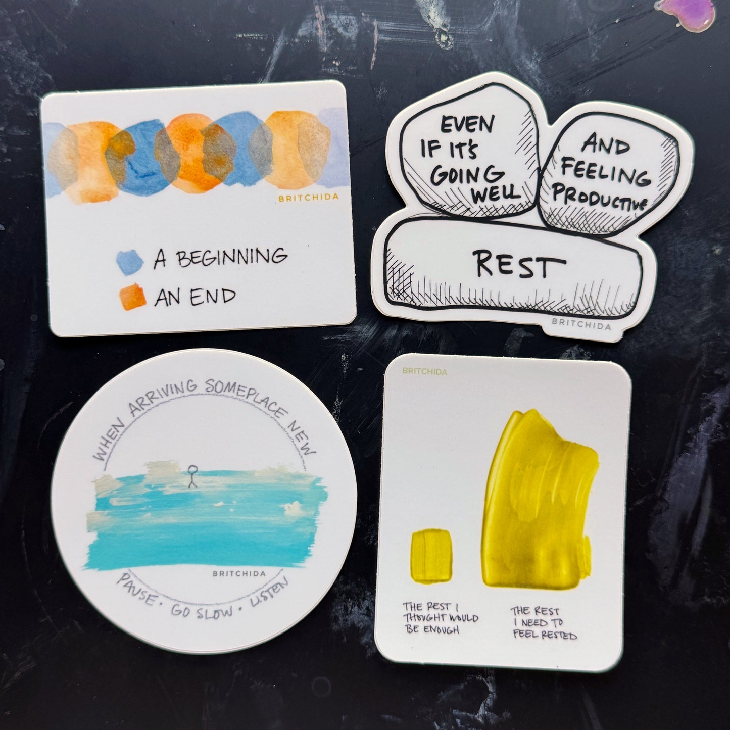 Someplace New: 4 sticker pack