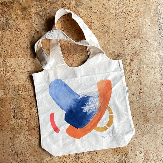 Hand Painted Canvas Tote- A (PATREON SHOP)