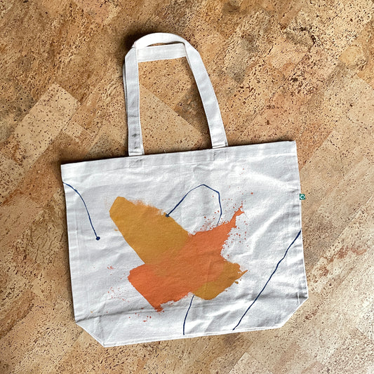 Hand Painted Canvas Tote - B (PATREON SHOP)