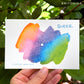a large multicolor area of paint labeled "queer". There is a small circle cut out that is labeled "cis-het-endo-allo"