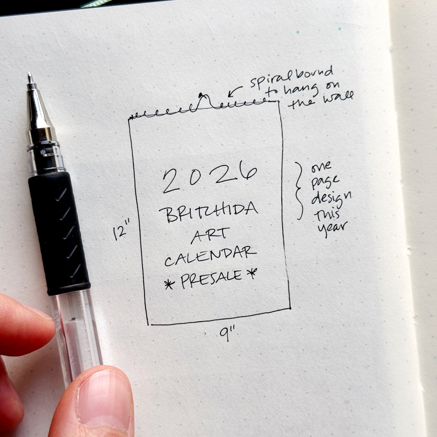 2026 Britchida Art Calendar - PRESALE