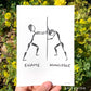 two simple figures pushing against a wall from opposite sides. One is labeled Shame and the other Knowledge.