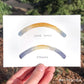 Two arcing shapes that are dark blue at the edges and yellow in the middle. The upper one is mostly yellow and is labeled “some days.” The lower one has just a little yellow and is labeled “others.”
