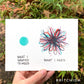 a blue circle on the left with the words "What I wanted to need" written below. On the right, blooming radial circles of red and blue larger than the blue circle on the left with the words "what I needed" written below&nbsp;