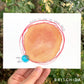 A large orange circular wash of paint labeled 'what I'd like to have said' with a small blue wash of paint partially overlapping the orange labeled 'what I said'